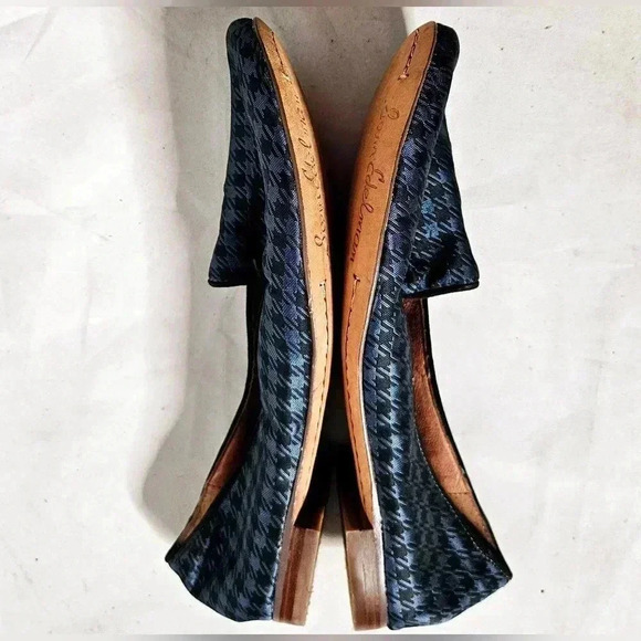 Sam Edelman Navy and Black Houndstooth Loafers - Picture 4 of 10